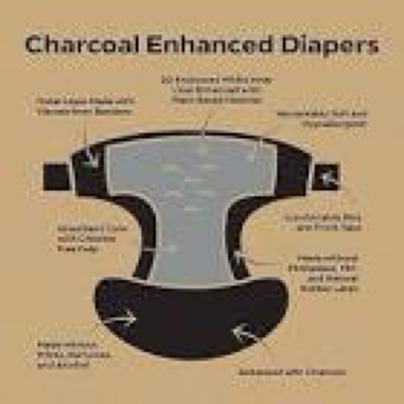 DYPER Charcoal Enhanced Diapers | Baby Diapers from Plant-Based* & Honest Materials | Day & Overnigh