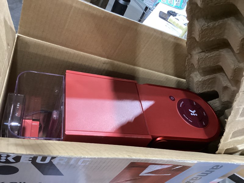 Condition photo showing As Is for Keurig K- Slim Single Serve K-Cup Pod Coffee Maker, with 3 Brew Sizes, Multistream Technology, 46oz Removable Reservoir, Scarlet Red
