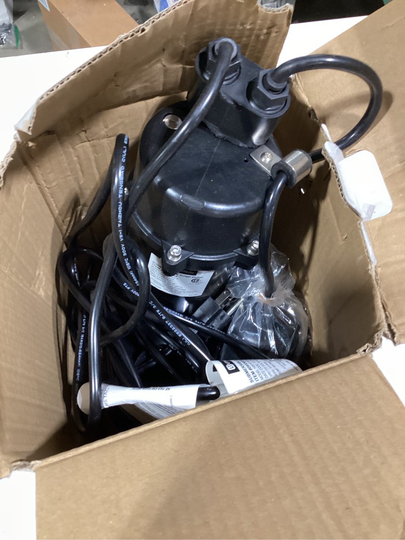 Utilitech Cast Aluminum Submersible Sump Pump 1/3 HP 40 GPM 0955622 9ft Cord