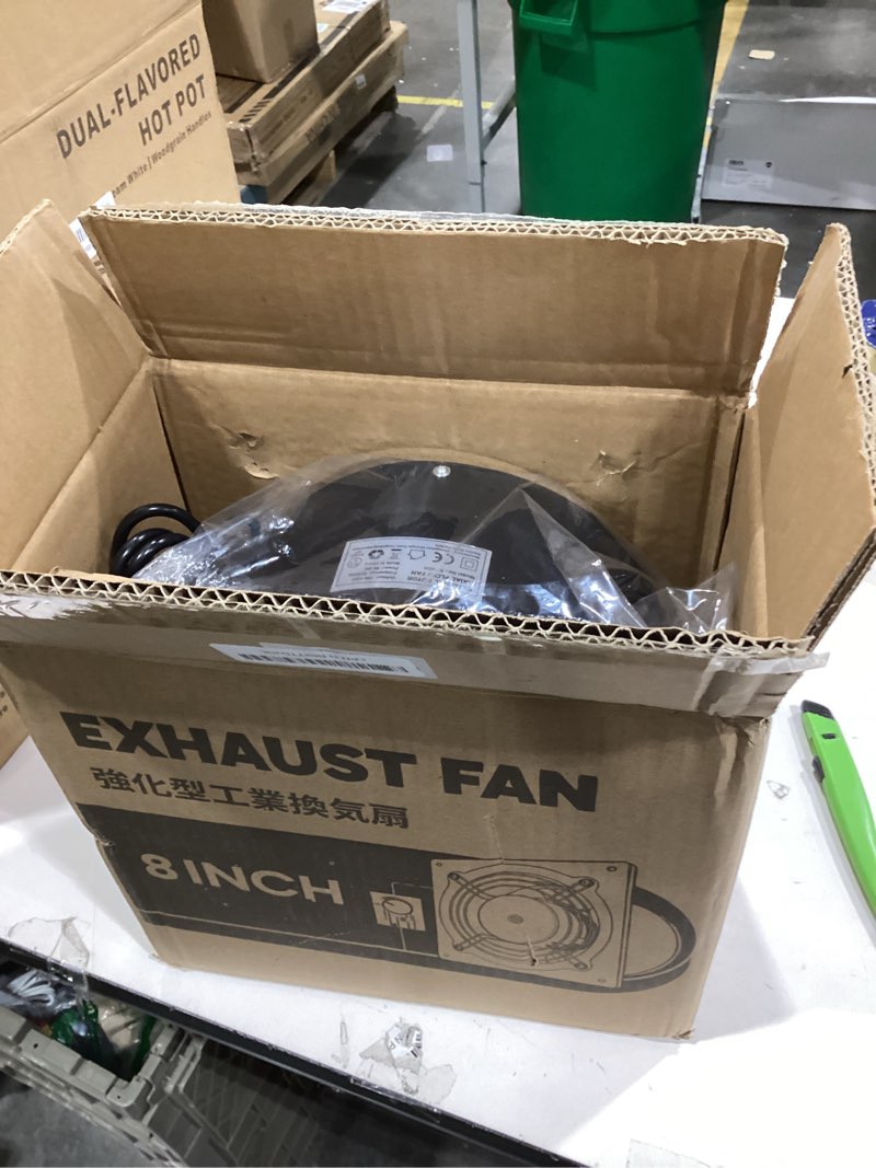 Condition photo showing New/Like New for HG Power 8 Inch Exhaust Fan with Speed Controller, 567 CFM Kitchen Exhaust Fan with Damper, Metal Extractor Fan for Window, Attic, Ceiling, Basement Ventilation 8 inch with Speed Controller Black