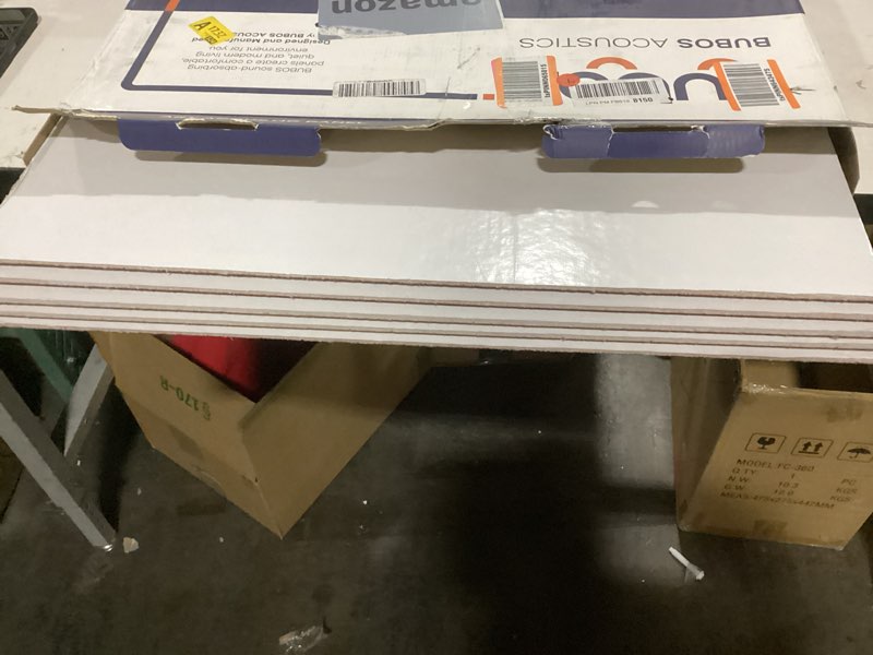 Condition photo showing Good Condition for BUBOS Self-Adhesive Acoustic Wall Panels,6 Pack Wood-Pattern Soundproof Wall Panels, Total Size 70.8 x 47.2 Inches Decorative Sound Absorbing Panels for Studio, Home,Deep Diamond Weave