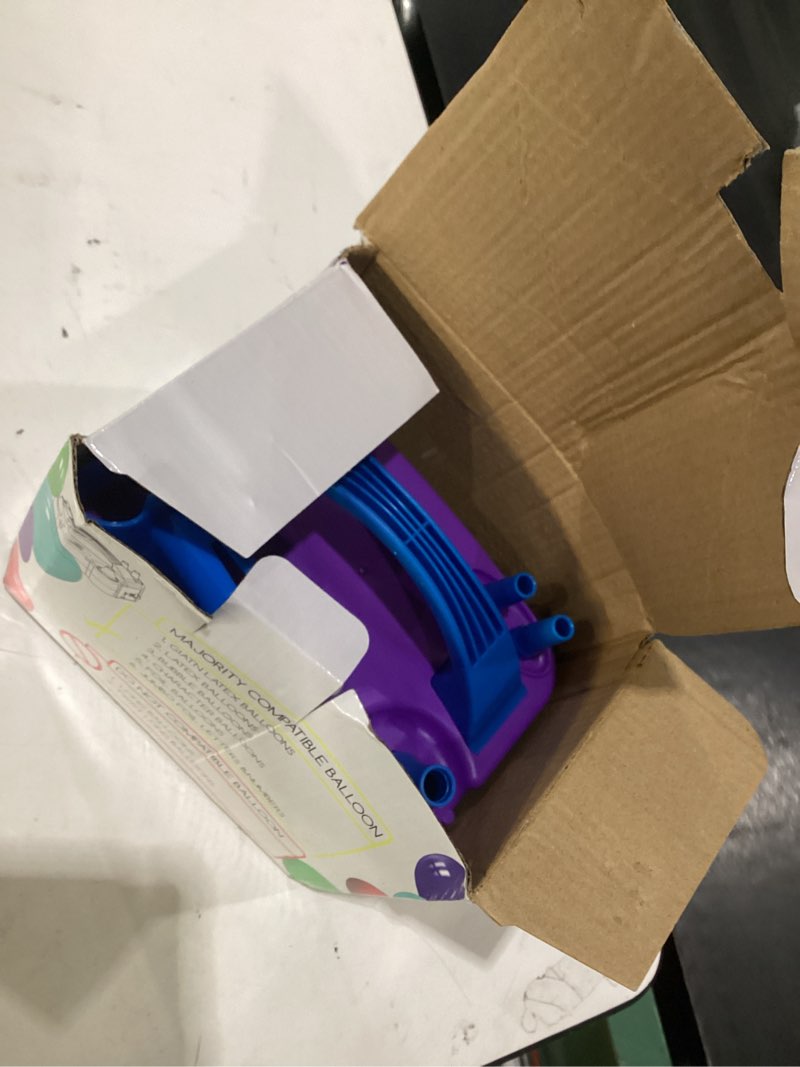 Condition photo showing Good Condition for balloon pump electric portable dual nozzle air pump for balloons blower pump inflator for decoration, birthday party [110v~120v, 600w, purple]