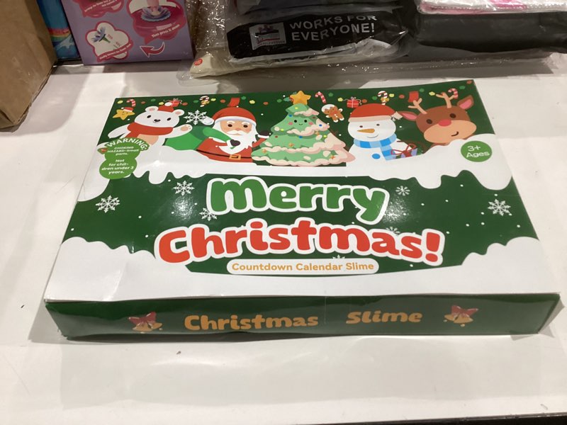 Condition photo showing New/Like New for Slime Advent Calendar for Kids 2025 - Christmas Countdown 24 Days of Surprises with Butter Slime, Clear & Cloud Slimes, Soft, Stretchy, Birthday Gift, Stocking Stuffer & Party Favor for Girls & Boys 18 Pack
