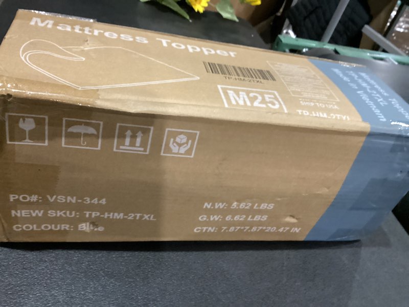 Condition photo showing Good Condition for DUMOS Memory Foam Mattress Toppers Twin XL Size, 2 Inch Thick Mattress Pad Cooling Gel Infused Soft 