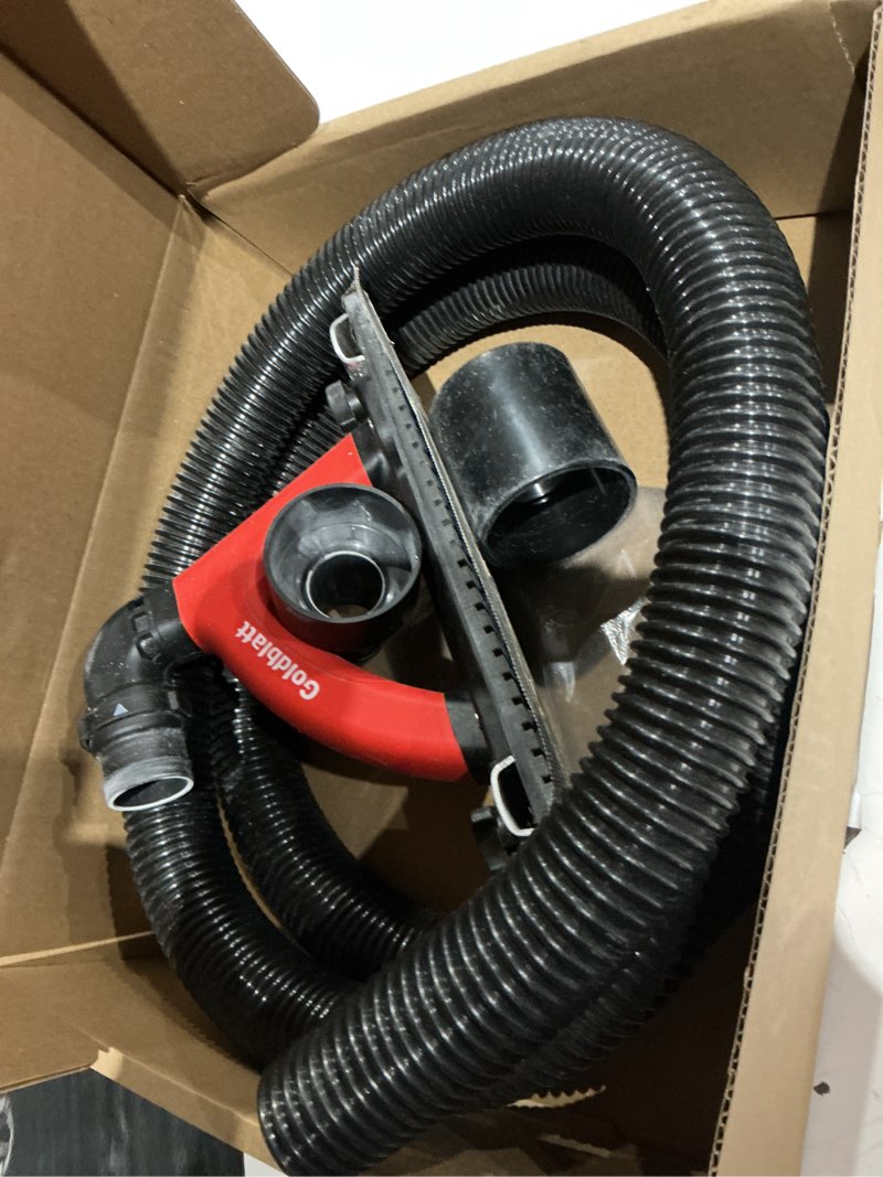 Condition photo showing As Is for goldblatt dust free hand sander, dustless drywall vacuum sander, with 6.5 ft hose, sanding pad, adapter