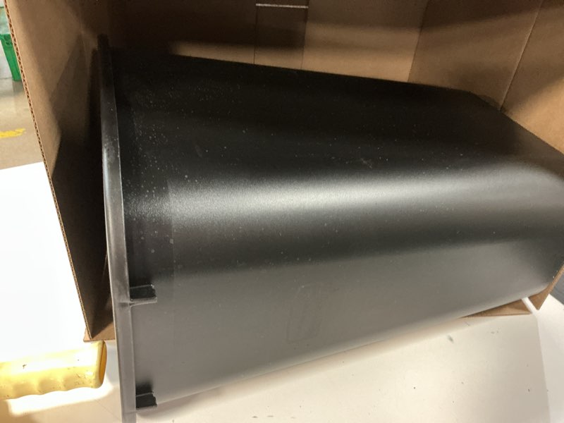 Condition photo showing Good Condition for rubbermaid commercial wastebasket trash container, 41qt/10.25 gal, plastic, black, stackable trash can for bedroom/bathroom/office, fits under desk/sink/cabinet 41 quarts black 1