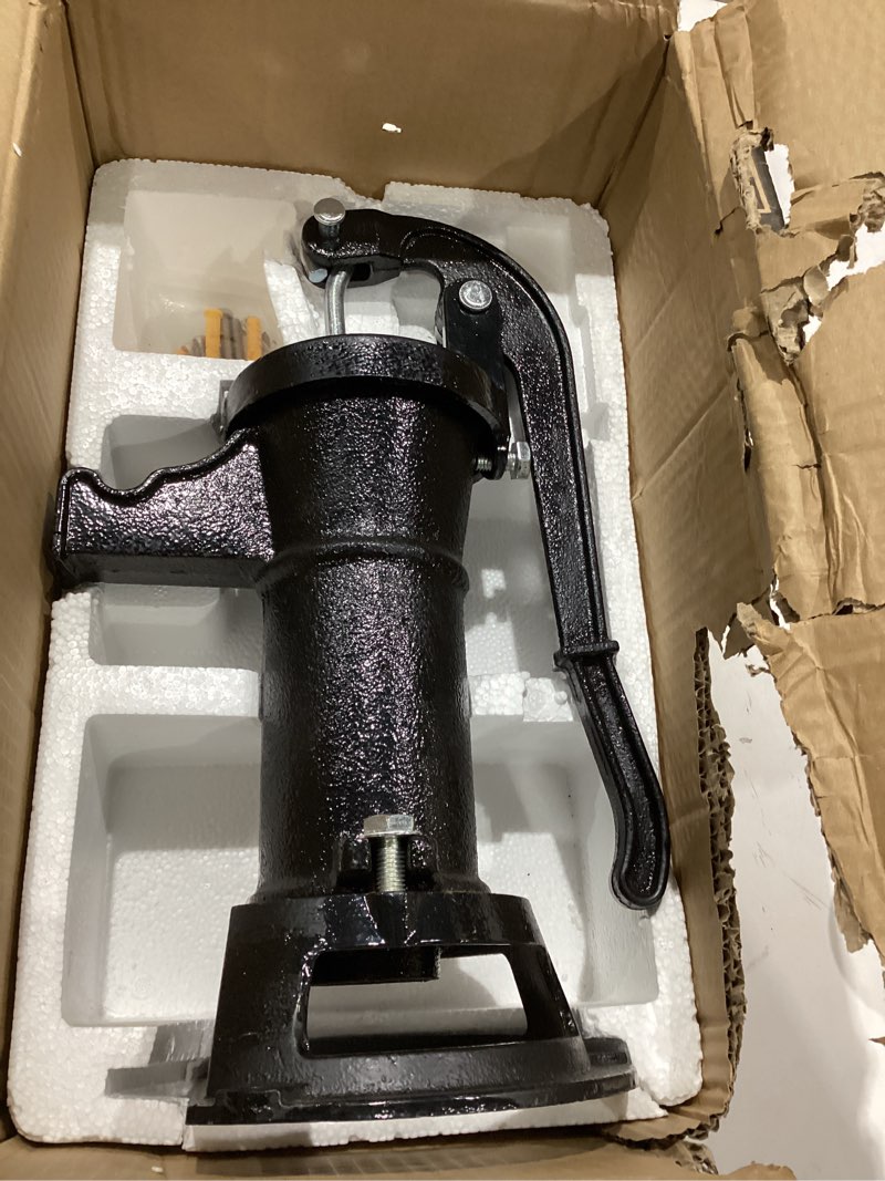 Condition photo showing Good Condition for durable cast iron pitcher pump antique manual hand shake suction well pump water transfer pump 25ft maximum lift easy installation for outdoor garden pond backyards swp 300 black