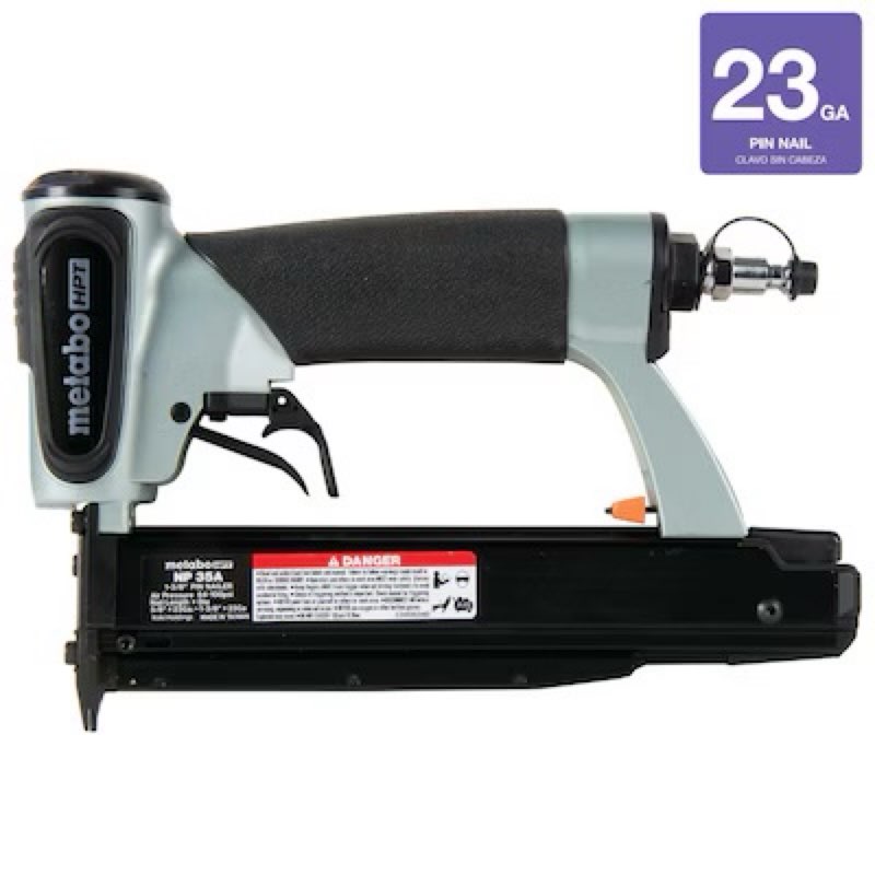 metabo hpt 1-3/8-in 23 -gauge pneumatic pin nailer ( charger not included )