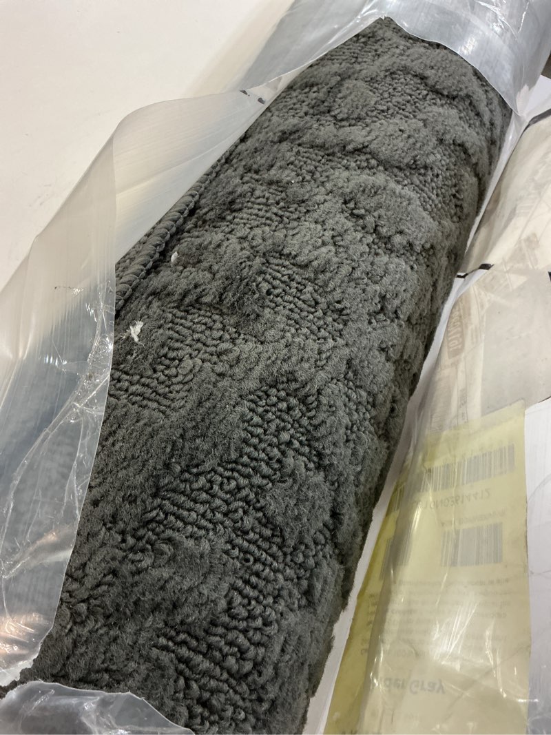 Condition photo showing Good Condition for garland rug ivy 3 ft. x 12 ft. cinder gray floral solid color area rug - durable, stylish, and soft rug for living rooms, hallways, bedrooms, and high-traffic areas cinder gray 3' x 12' (rectangular)