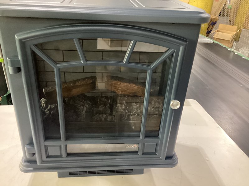 Condition photo showing As Is for **untested** duraflame infrared quartz electric stove heater - dfi-591-07 -navy