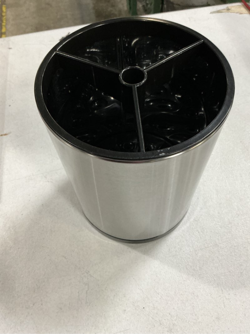 Condition photo showing Good Condition for libodour kitchen utensil holder extra large 360°rotating for counter organizer stainless steel storage cooking silverware caddy 3 compartment flatware spoon spatula tool cutlery container?silvery? large silvery