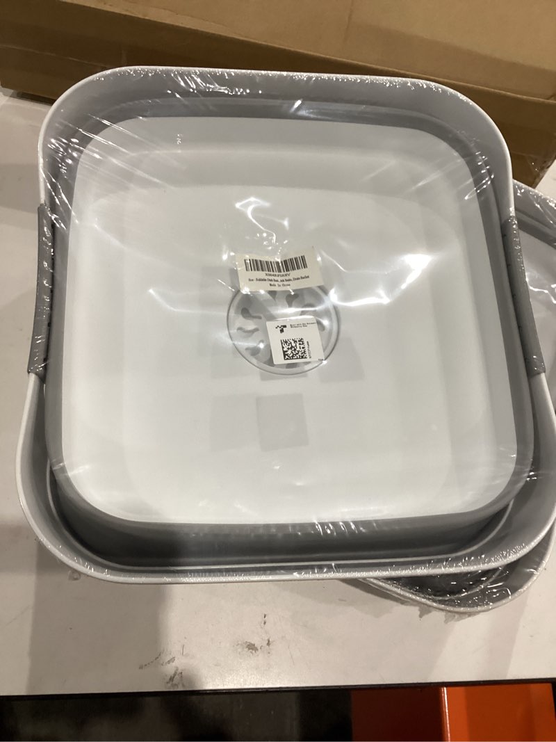 Condition photo showing New/Like New for Collapsible Wash Basin for Baby Bottles - 2.4 Gallons Portable Wash Bin for RV Camping Sink, Space-Saving Dish Tub (Gray)