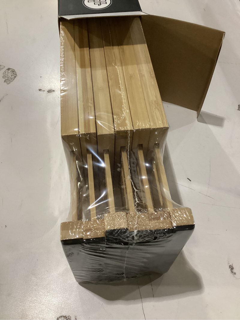 Condition photo showing New/Like New for SpaceAid Bamboo Dresser Drawer Dividers 6 Pack, 4.65“ High Adjustable 12.5“-17” Drawer Organizers, Expandable Organization for Clothing, Clothes, Dressers, Natural 4.65''H, 12.5''-17''L NATURAL