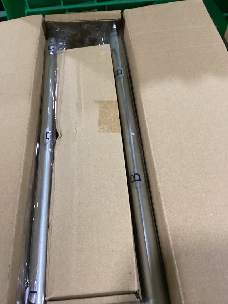 Condition photo showing Good Condition for double curtain rod 36-153 inch, silver extra long dual curtain rods for windows, adjustable heavy duty vintage spliced 1 inch window treatment rods with decorative crystal foil finial silver 36"-153"