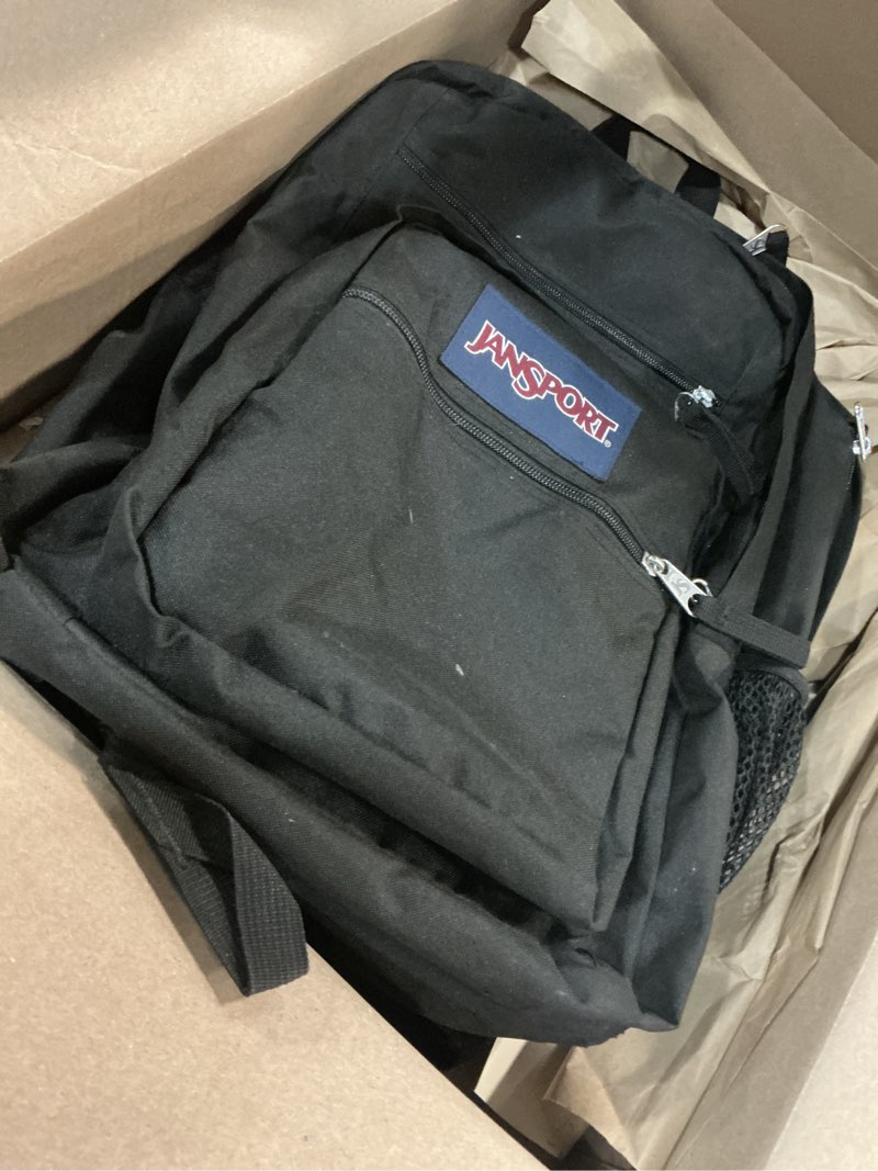 Condition photo showing Good Condition for jansport laptop backpack - computer bag with 2 compartments, ergonomic shoulder straps, 15” laptop sleeve, haul handle - black one size black