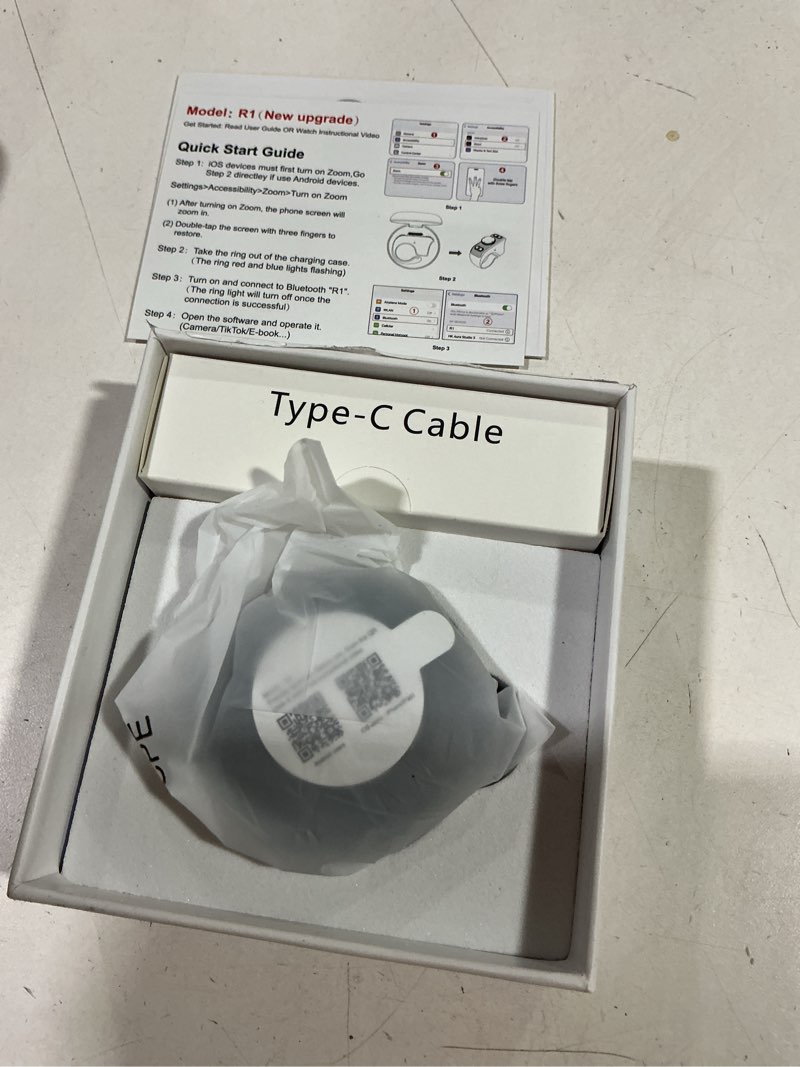 Condition photo showing New/Like New for [New Upgrade, Easy to Use] TikTok Scrolling Ring Remote Control, Camera Shutter Remote, Wireless Bluetooth Scrolling Ring for iPhone, iPad, iOS, Android - Black