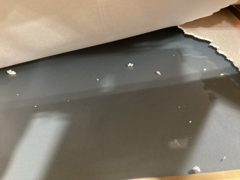 Condition photo showing Good Condition for GLSLAND 46"×55" [Tempered Glass] Chair Mat – Durable Office Chair Mat on Carpet with 0.2" Thickness, 4 Non?Slip Pads, Sleek & Sturdy Matte Gray Finish, Smooth Glide & Easy Clean, Blue & Grey 46"x 55" Grey