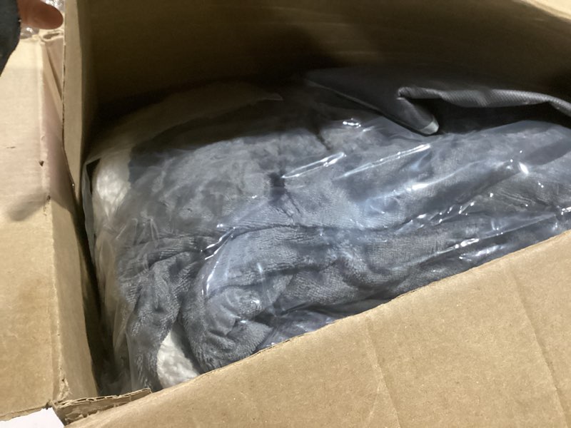 Condition photo showing Good Condition for Wearable Heated Blanket with Foot Pocket, Electric Wearable Throw Blanket with Sleeves, Hood, Portable Heated Blanket with 8 Heat Settings, 1-10 Hours Auto Shut-off, Gift for Family, Friends, 50*70" Grey