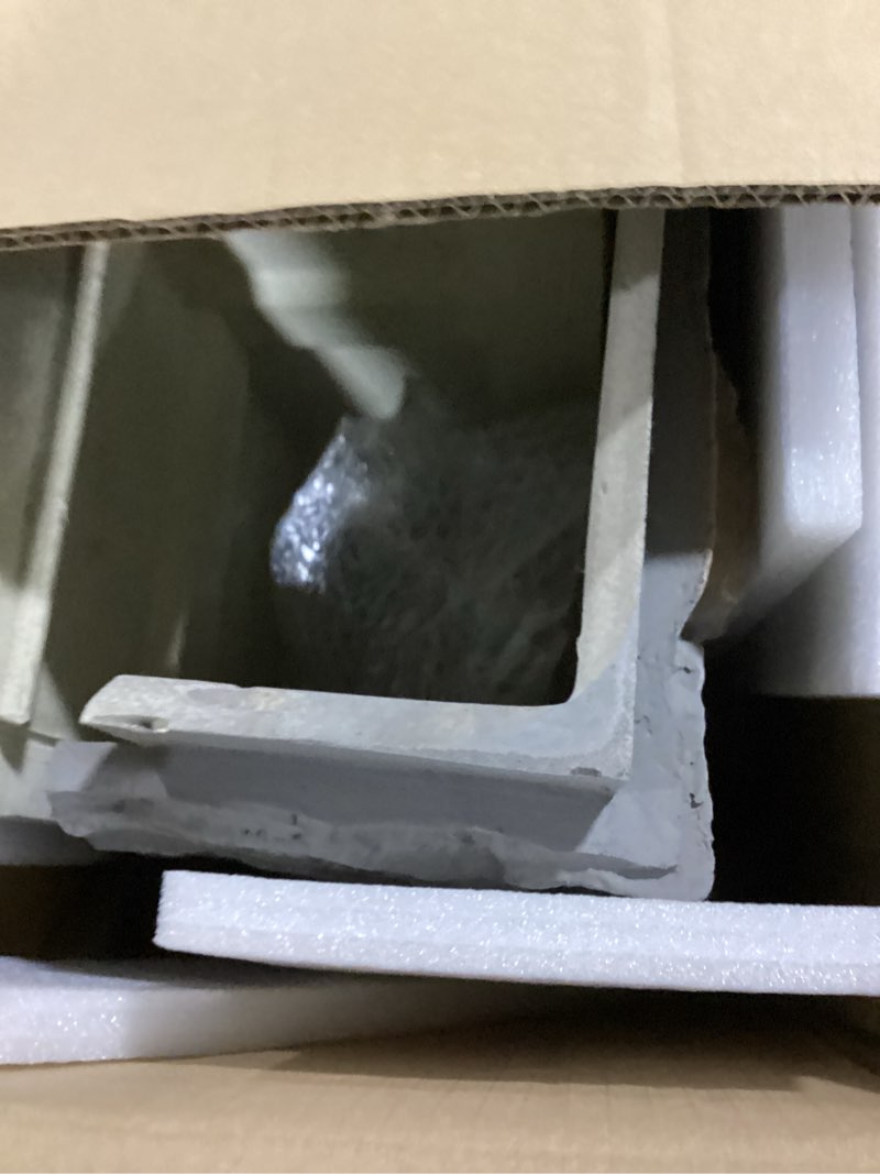 Condition photo showing Good Condition for cedar gray faux stone outside corner panels 23.6" combined interlocking height for professional 90-degree edge finishing 2-piece cedar gray corner 2