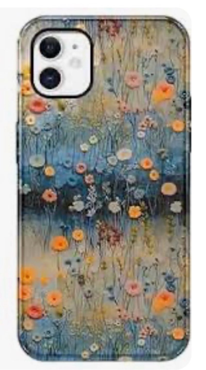 phone case featuring a wildflower or floral design (for unknown phone)(similar to stock photo)