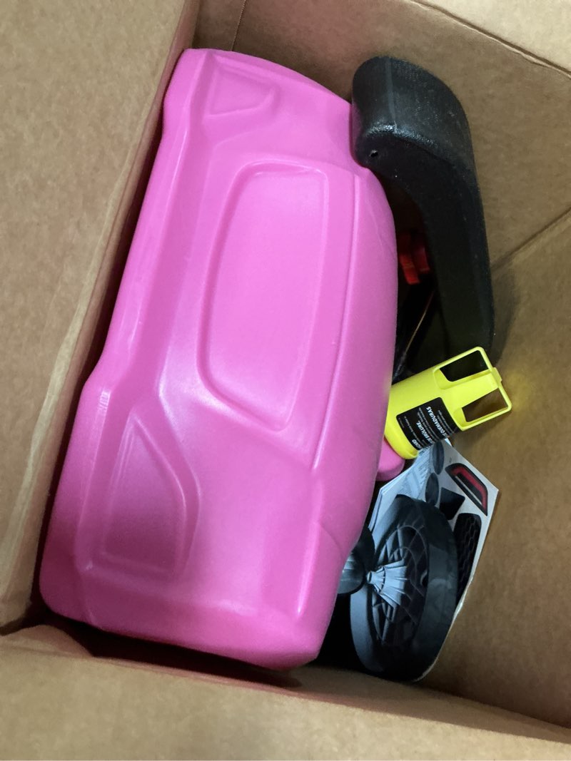 Condition photo showing New/Like New for step2 whisper ride cruiser kids push car, ride on toy, stroller substitute, includes seat belt & horn, made of durable plastic, max weight 50 lbs., for toddlers 1.5-4 years old, pink pink push car
