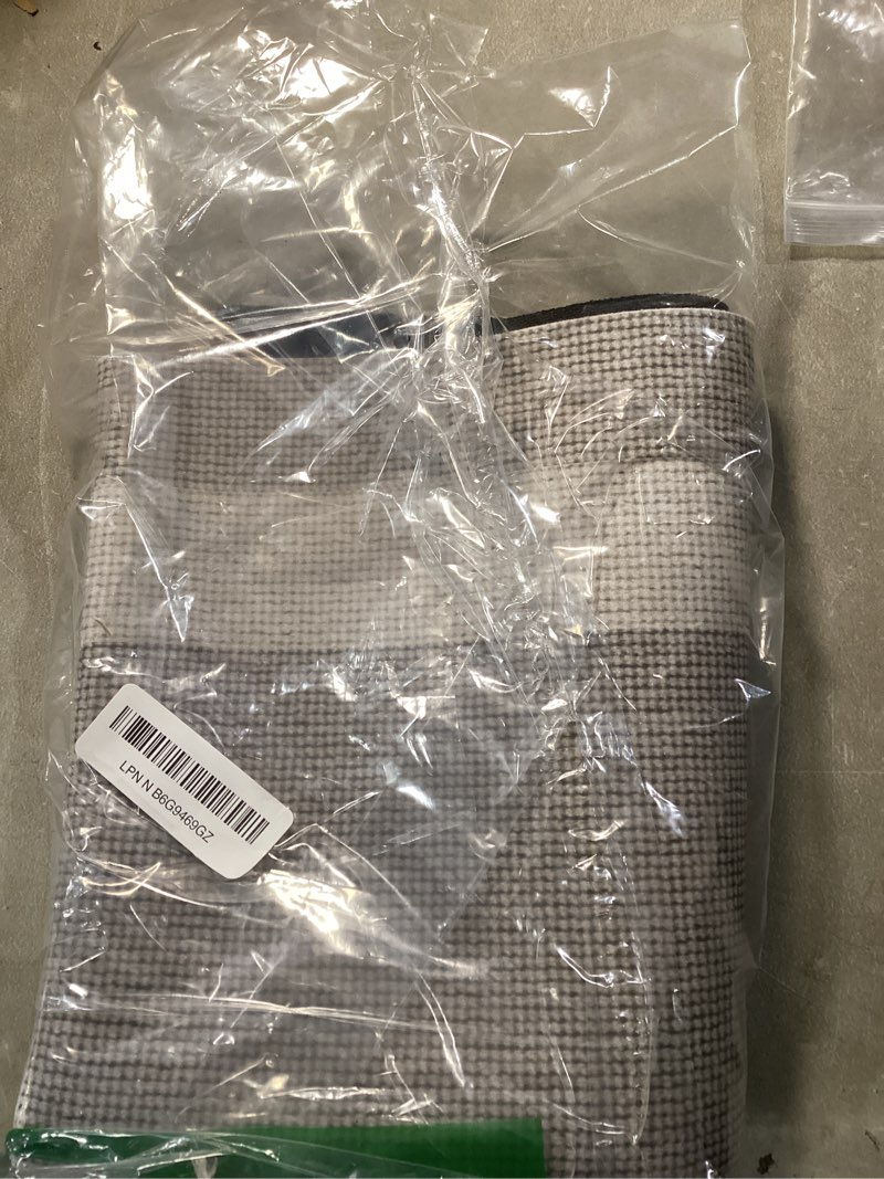 Condition photo showing Good Condition for non slip bath mat, rubber backing ultra thin bathroom rugs fit under door quick dry super absorbent washable bath rug shower mat for bathroom floor bathtub shower sink, easy care gray 20"x 32" 20” x 32“ a- light gray