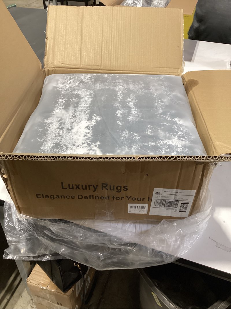 Condition photo showing New/Like New for Washable Rug 9x12 Area Rugs for Living Room: Modern Abstract Neutral Soft Carpet for Bedroom Dining Room Under Kitchen Table Home Office Decor - Black Gold Black Gold 9' x 12' (Rectangular)