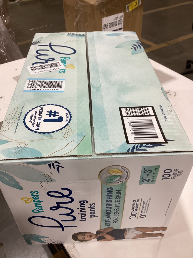 Condition photo showing New/Like New for Pampers Pure Protection Training Underwear, Unisex, Size 2T3T, 100 Count, Premium, Hypoallergenic, Soft, Absorbent 2T-3T 100