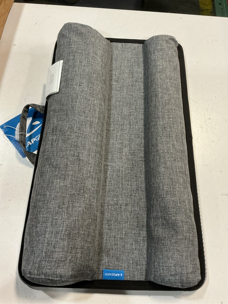 Condition photo showing Good Condition for lapgear home office lap desk with device ledge, mouse pad, and phone holder - silver carbon - fits up to 15.6 inch laptops - style no. 91585