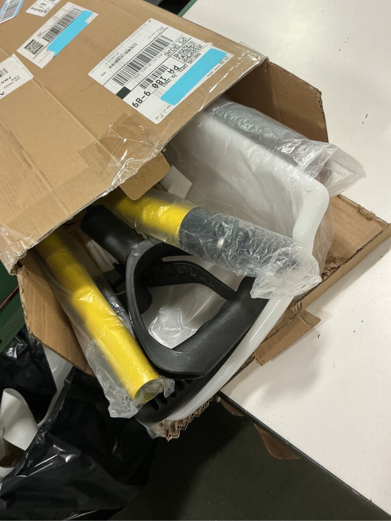 Condition photo showing Good Condition for Snow Pusher, 58" Snow Plow Shovel with Ergonomic Dual D-Handles & 22'' UHMW Blade, Lightweight Manual Snow Shovel for Driveway, Sidewalk & Patio (Yellow) yellow 58''