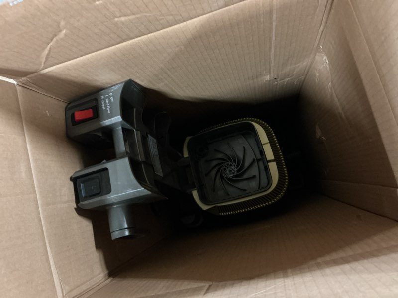 Condition photo showing As Is for shark | upright vacuum cleaner for home | rotator lift-away | no hair wrap | hepa filter | lightweight bagless vacuum for pet hair | led headlights for carpets & hardwood floors | silver | la502 rotator lift-away w/duo clean