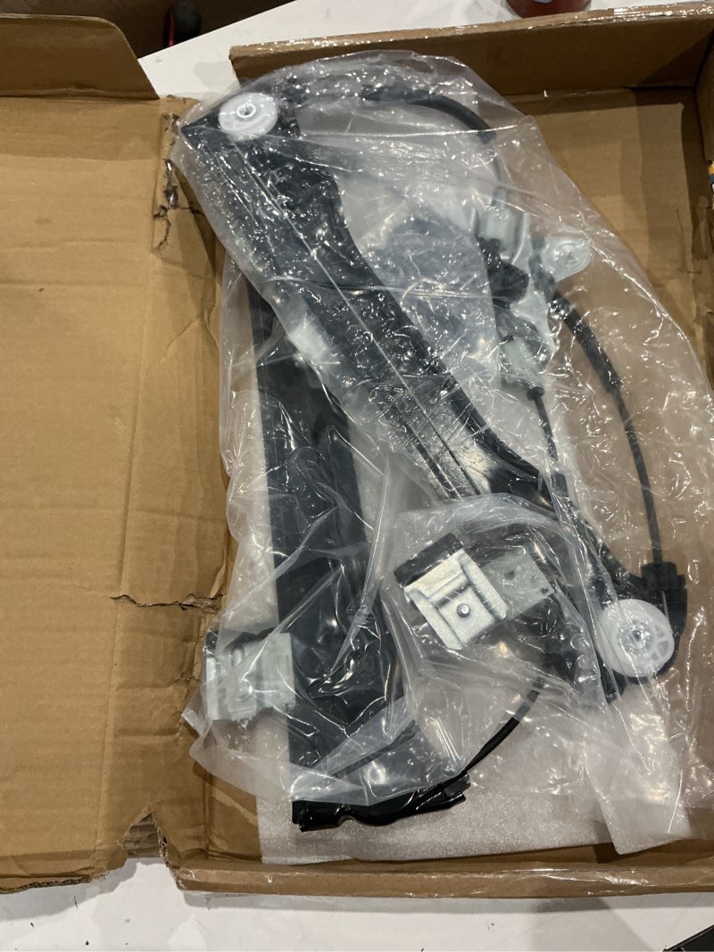 Condition photo showing As Is for front right passenger side 2 pins power window regulator with motor assembly compatible for chevrolet cruze 2012-2015 cruze limited 2016, replacement 751-740