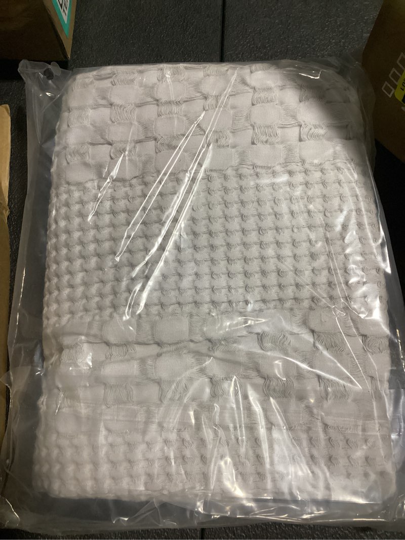 Condition photo showing Good Condition for light grey.. 20 x 40phf ultra soft waffle weave pillow shams queen size, no insert, 2 pack 20\" x 30\" pillowcases,breathable & skin-friendly pillow cases, stylish decorative bed pillow cases covers, khaki khaki 30\" x 20\" (pack of 2)
