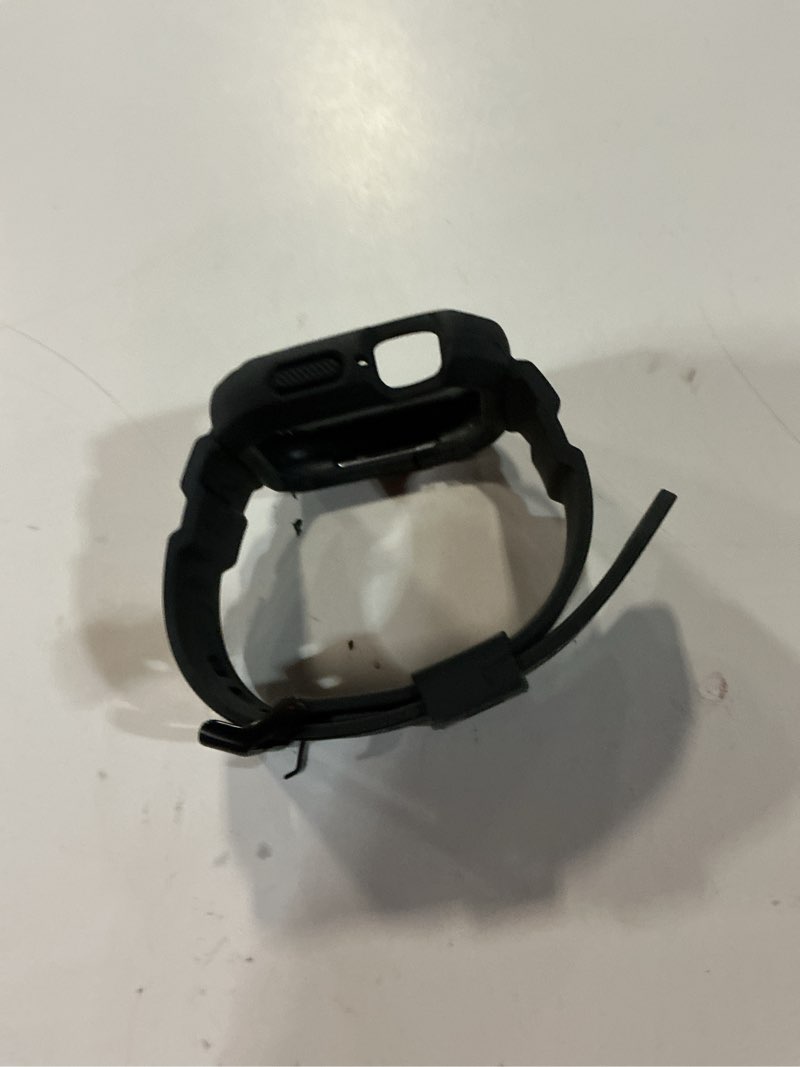 Condition photo showing Good Condition for orobay rugged band compatible with apple watch band 45mm/44mm/42mm with case, shockproof strap for iwatch se3 se2 se series 9/8/7/6/5/4/3/2/1 with bumper case cover men women, dark gray dark gray 45mm/44mm/(42mm-series 3 2 1)