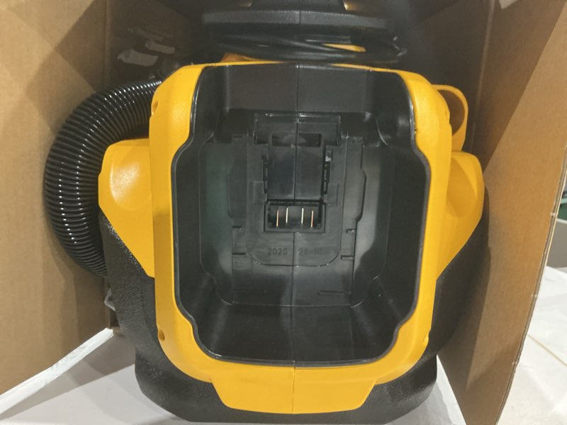 Condition photo showing As Is for (incomplete, missing pieces)dewalt 20v max shop vacuum wet and dry, shop vac 2 gallon, cordless and corded wet dry vacuum cleaner, wide nozzle, hepa filter, tool only (dcv581h) wet/dry vac only