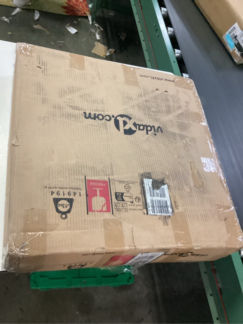 Condition photo showing item condition for vidaXL Marble Table Top - Gray, Durable, Easy-Clean, Round Shape, Ideal for Indoor Tables, 19.7 Inch Diameter Ø19.7" x 1" Grey