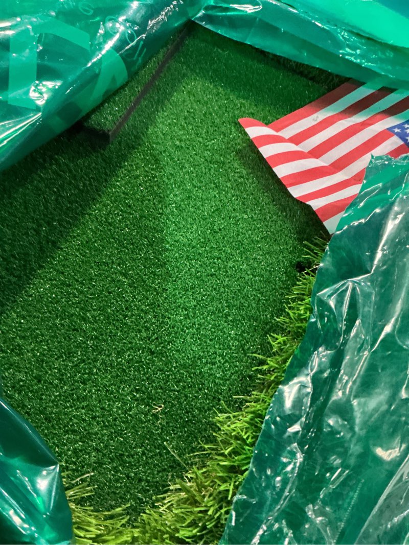Condition photo showing As Is for Floating Golf Green for Pool, Various Sizes (35"x24"/47"x35"/63"x47") to Suit Your Needs, Floating Chipping Green-Ideal for 2-4 Golfers Competing and Improving Skills in Outdoor and Pool Games Classic