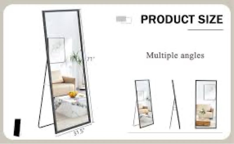 Fourth Generation Solid Wood Frame Full-Length Mirror, Dressing Mirror, Bedroom Porch, Decorative Mirror