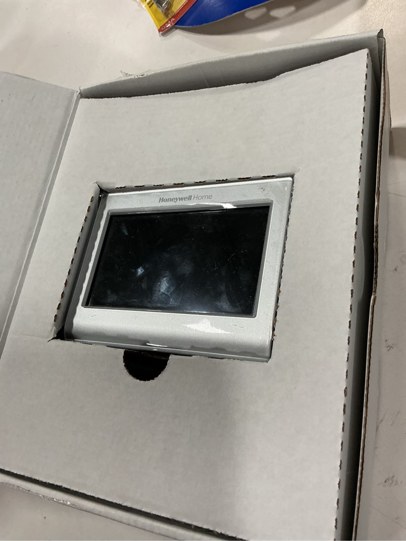 Condition photo showing As Is for Honeywell Home RTH9585WF Wi-Fi Smart Color Thermostat, 7 Day Programmable, Touch Screen, Energy Star, Alexa Ready, C-Wire Required, Not Compatible with Line Volt Heating Gray