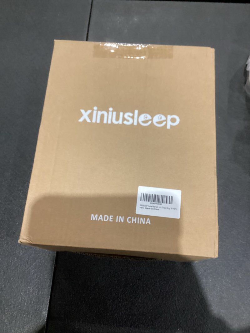 Condition photo showing Good Condition for Heated Blanket Electric Blanket 50"x60", Soft Flannel Sherpa Electric Throw with 5 Heating Level & 12 Times Setting, Heated Throw with Overheating Protection, Machine Washable (Grey)