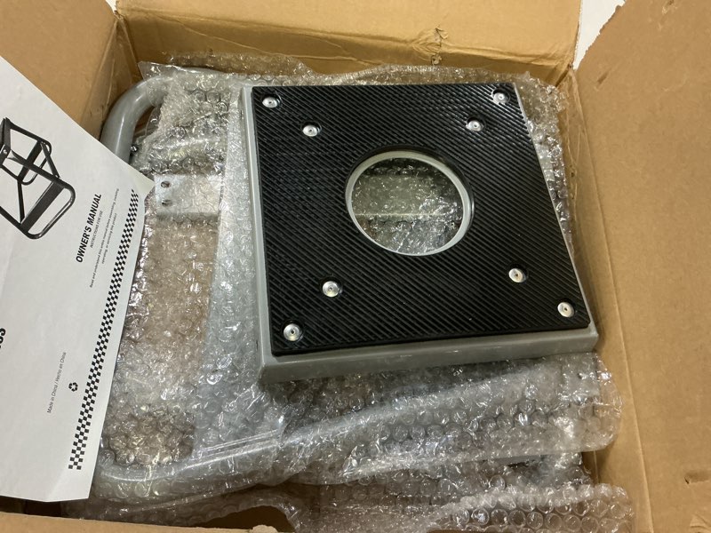 Condition photo showing Good Condition for Motorcycle Stand Lift Dirt Bike Stand, Universal Panel Dirtbike Stand Jack Fit for Yamaha, for Honda and Suitable for Kawasaki, 1000LBS Capacity Removable Maintenance Motocross Stand Silver