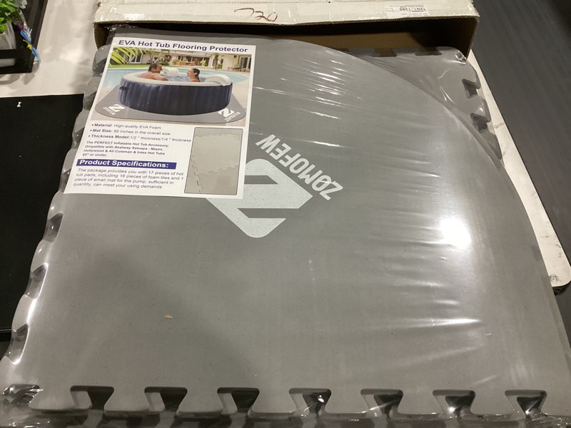 Condition photo showing Good Condition for 1/2" thickness 85in hot tub mat for inflatable tub,hot tub pad foundation, upgraded thickened eva foam padding for outdoor hot tubs (square-shaped) eva-square1.2