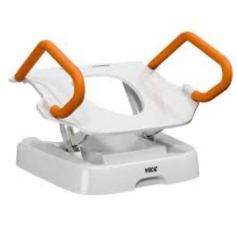 Electric Raised Toilet Seat, Electric Toilet Seat Lift, Powered Toilet Seat Riser with Handles, Toilet Lift Seat for Elderly, Support to 330LBS, AX12
