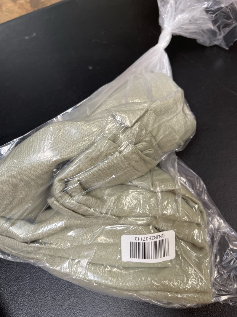 Condition photo showing Good Condition for european linen sham set, king, willowleaf