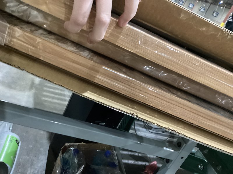 Condition photo showing As Is for Large Abstract Framed Wall Art - Natural Float Framed Canvas Pictures Wall Art Prints for Living Room Decor Rustic Artwork Brown for Bedroom Kitchen Home Office Decoration 60" X 28" Set of 3 20" X 28" X 3pieces Framed Brown