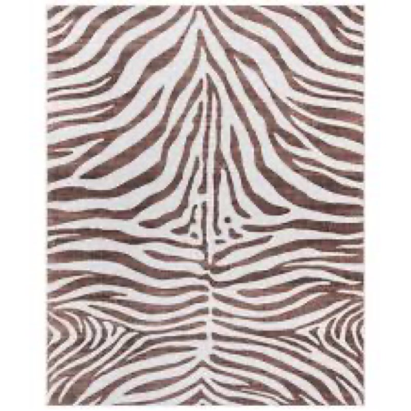 gertmenian crystal print zebra modern animal print brown cream washable flat pile indoor area rug