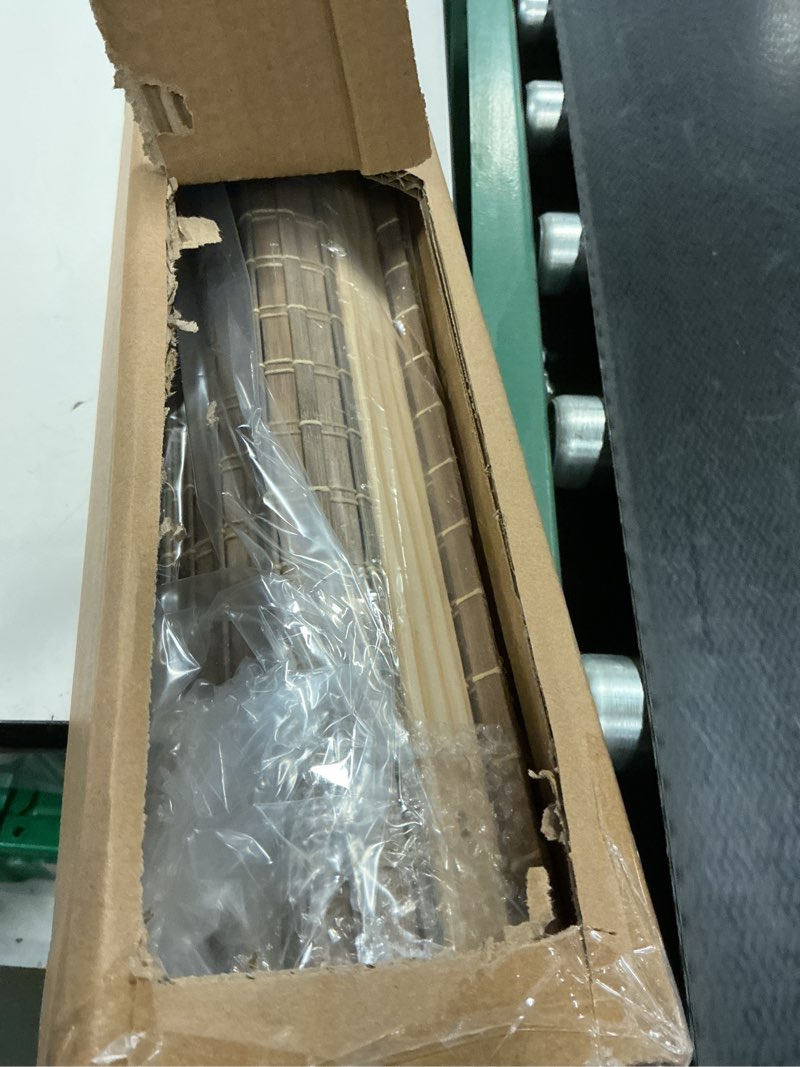 Condition photo showing Good Condition for Cordless Bamboo Roman Shades for Windows, Blinds Size (31.5" W ×64" H) Colour (BDP-Driftwood) Bdp-driftwood 31.5" W ×64" H