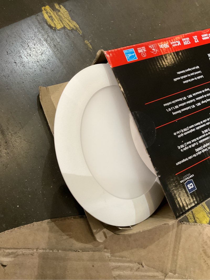 juno contractor select wf6 matte white 6-in 950 -lumens switchable white round wafer