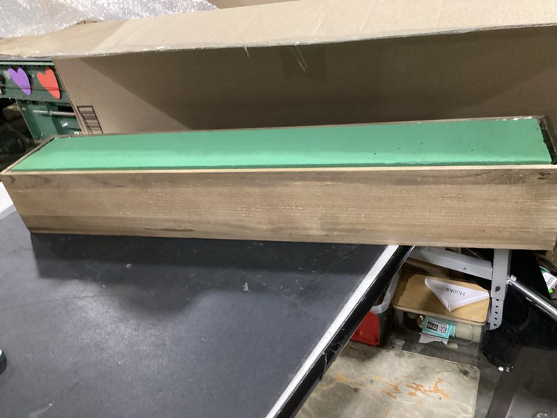 Condition photo showing Good Condition for dandat 2 set wood boxes for centerpieces 28x5 inch rectangle wooden planter box rustic wooden planters with removable plastic liner floral foam blocks for christmas wedding home garden decor(brown) 28 x 5 inch brown 2