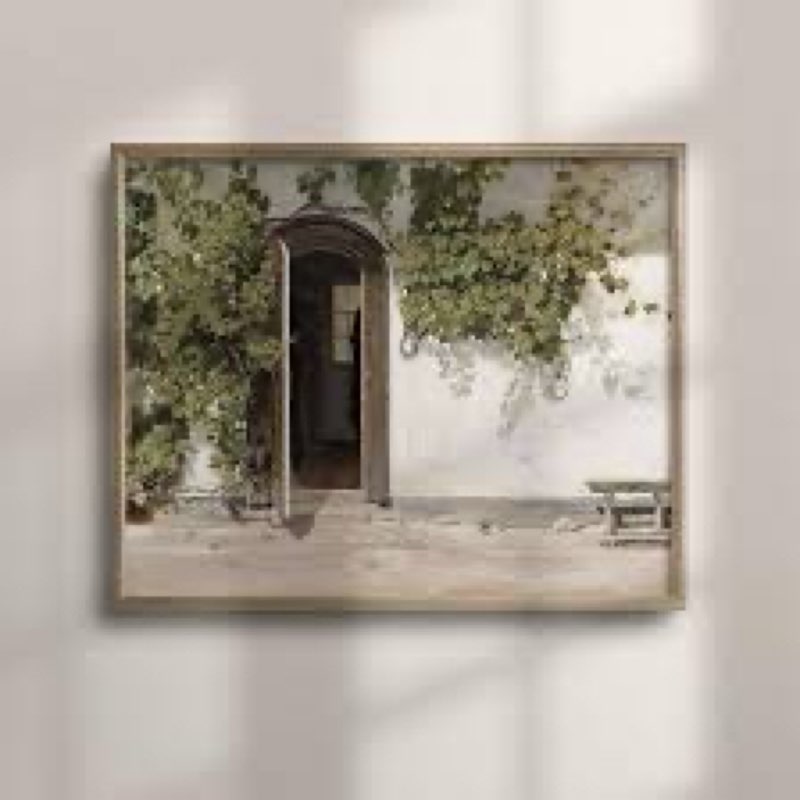 Artfield Italy-Inspired Mediterranean Summer Landscape - Minimalist Rustic Wall Decor in Neutral Tones for Living Room & Guest Room